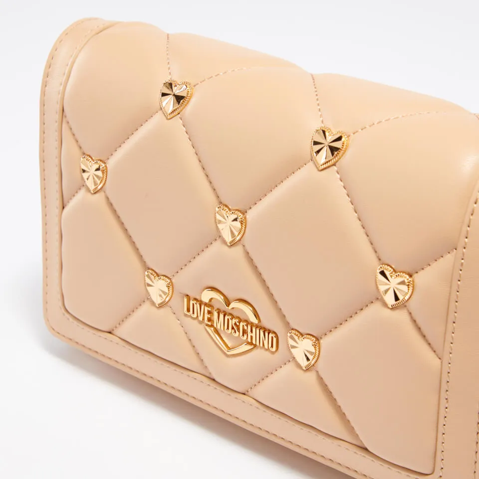 Love Moschino Heart Quilted Leather Crossbody Bag