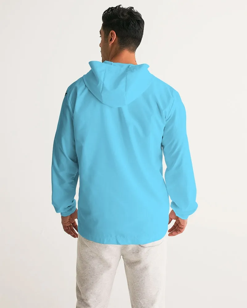 Men's FYC Supply Company High Seas Light Blue Water Resistant Lightweight Windbreaker