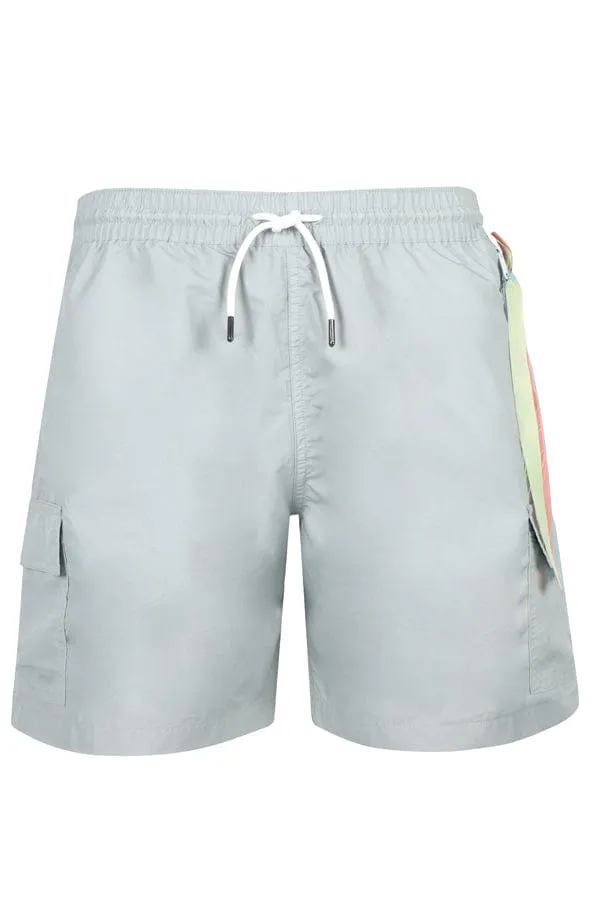 Men's Grey Cargo Swim Trunk Shorts