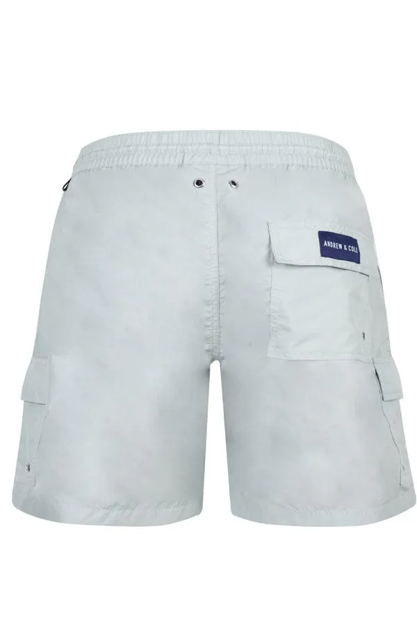 Men's Grey Cargo Swim Trunk Shorts