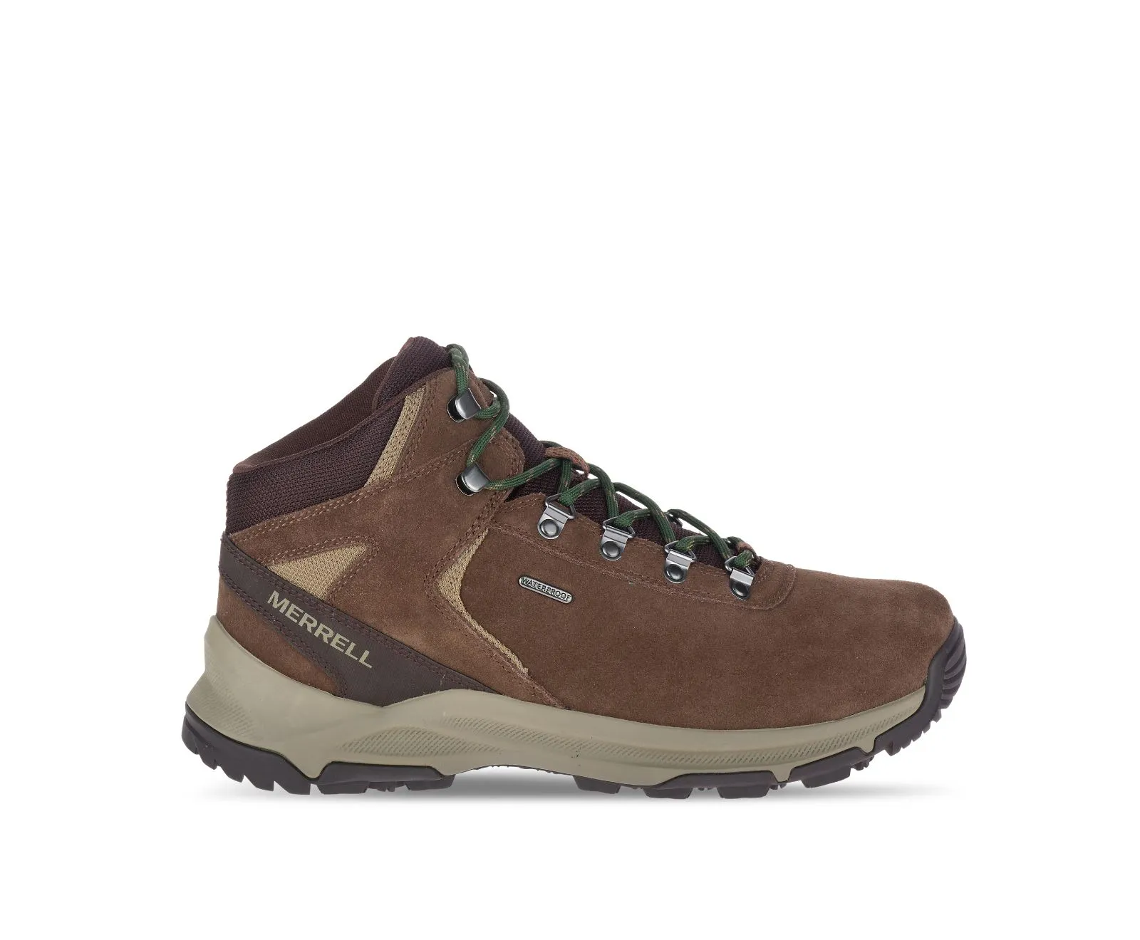 Merrell Mens Erie Mid Waterproof Leather Hiking Boot- Earth Suede