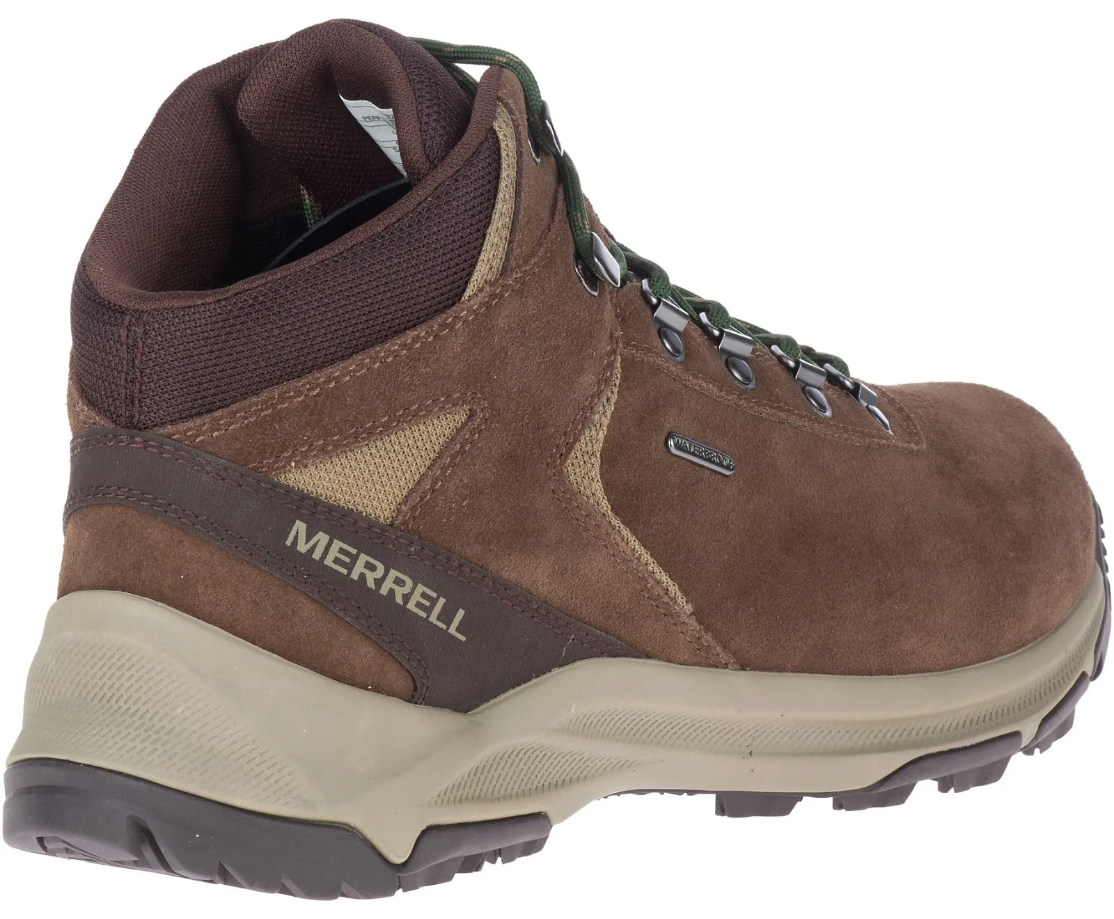 Merrell Mens Erie Mid Waterproof Leather Hiking Boot- Earth Suede