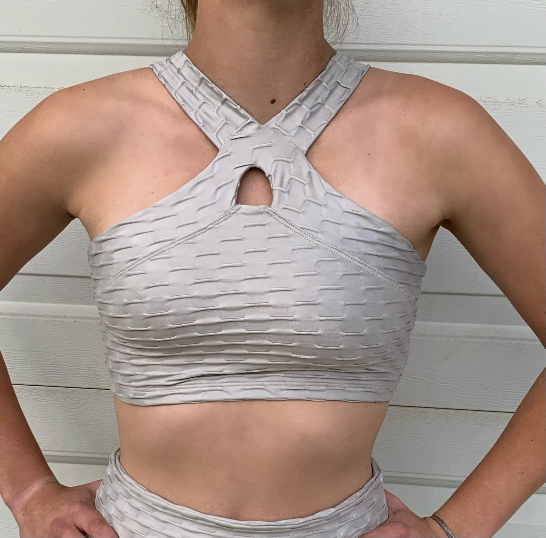 Metallic Glamour Crop Top