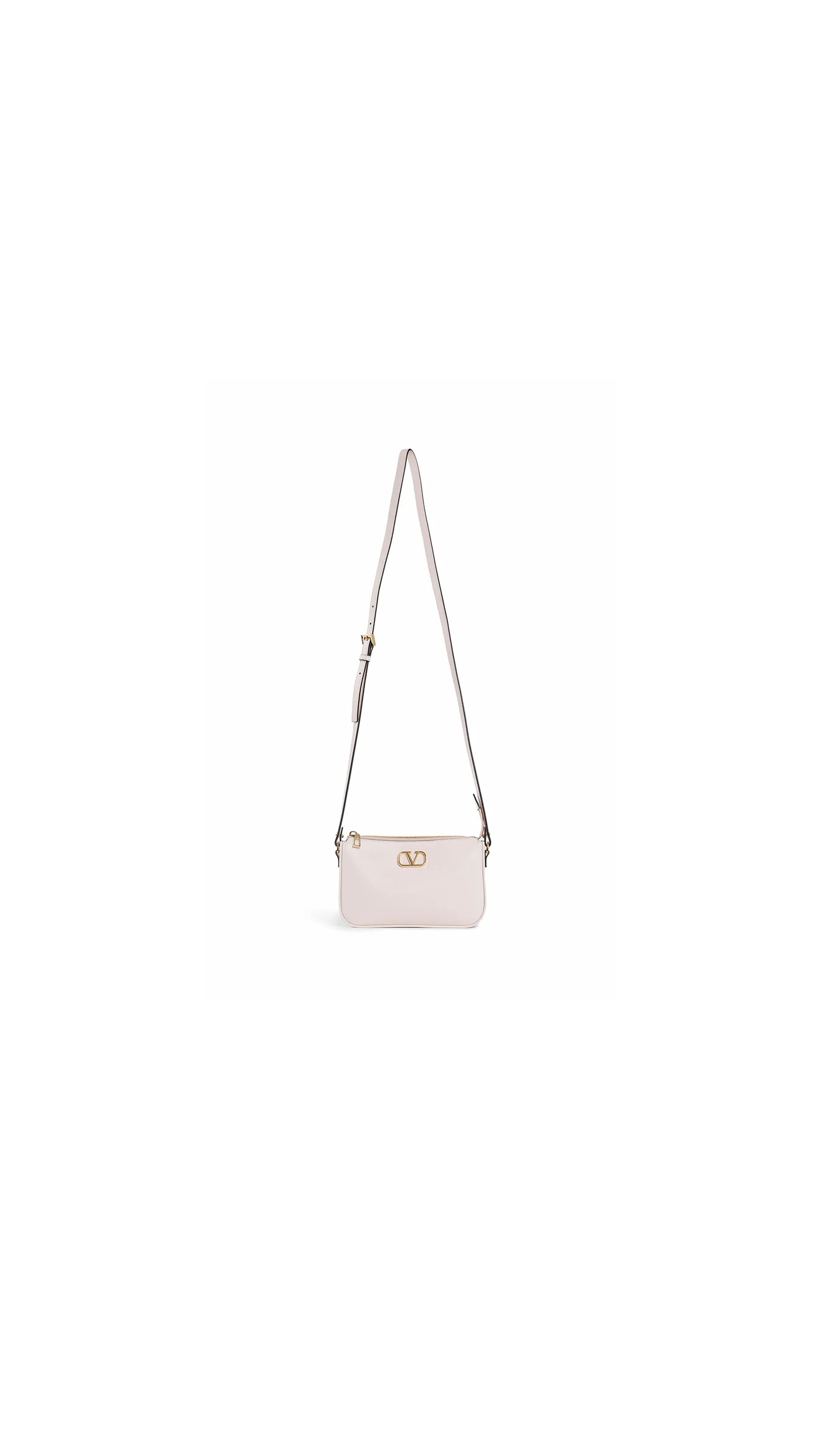 Mini Vlogo Signature Calfskin Crossbody Bag - Light Pink