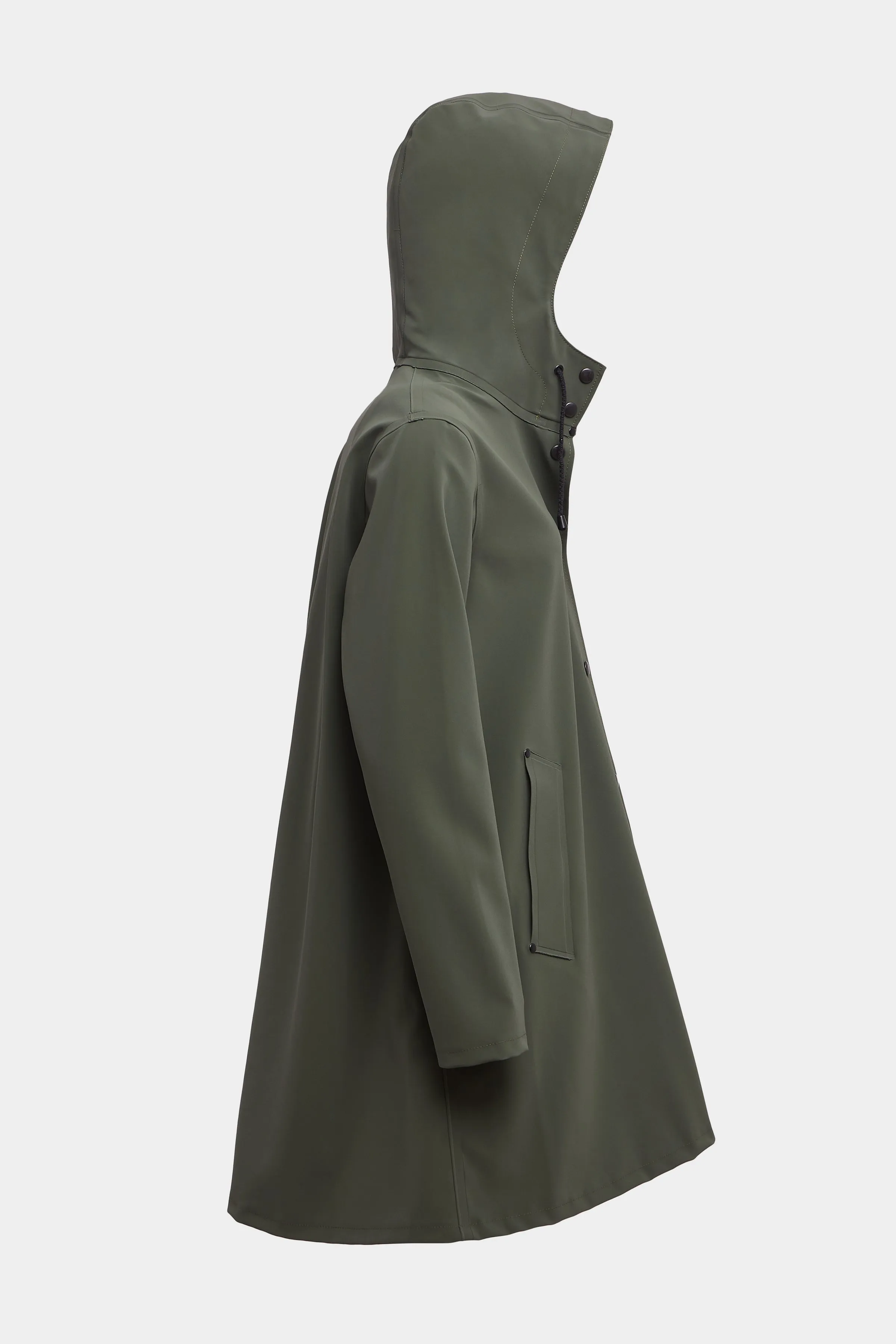 MOSEBACKE RAIN JACKET MATTE DARK GREEN