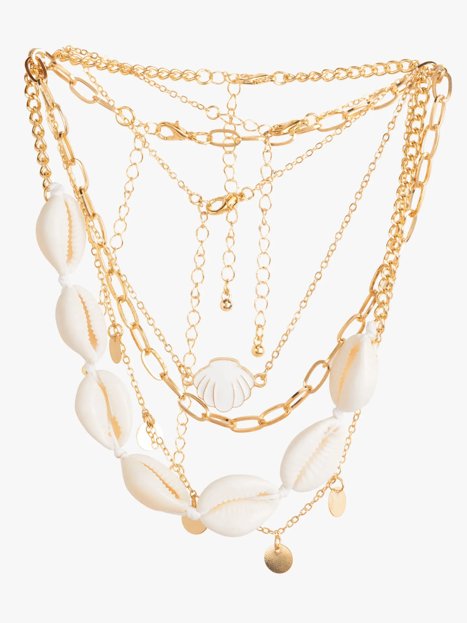 Multilayered Boho Shell Necklace