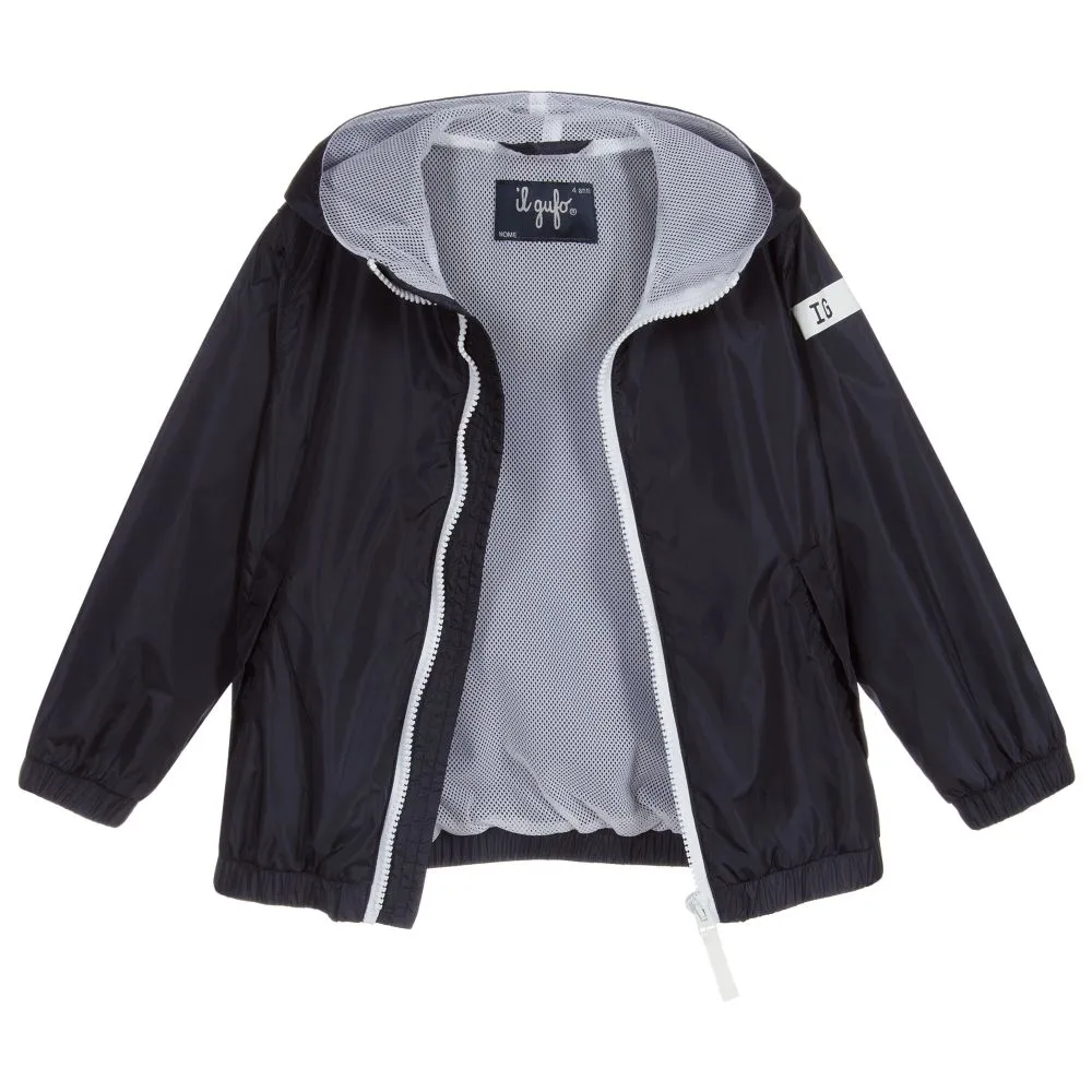 Navy Blue Windbreaker Jacket