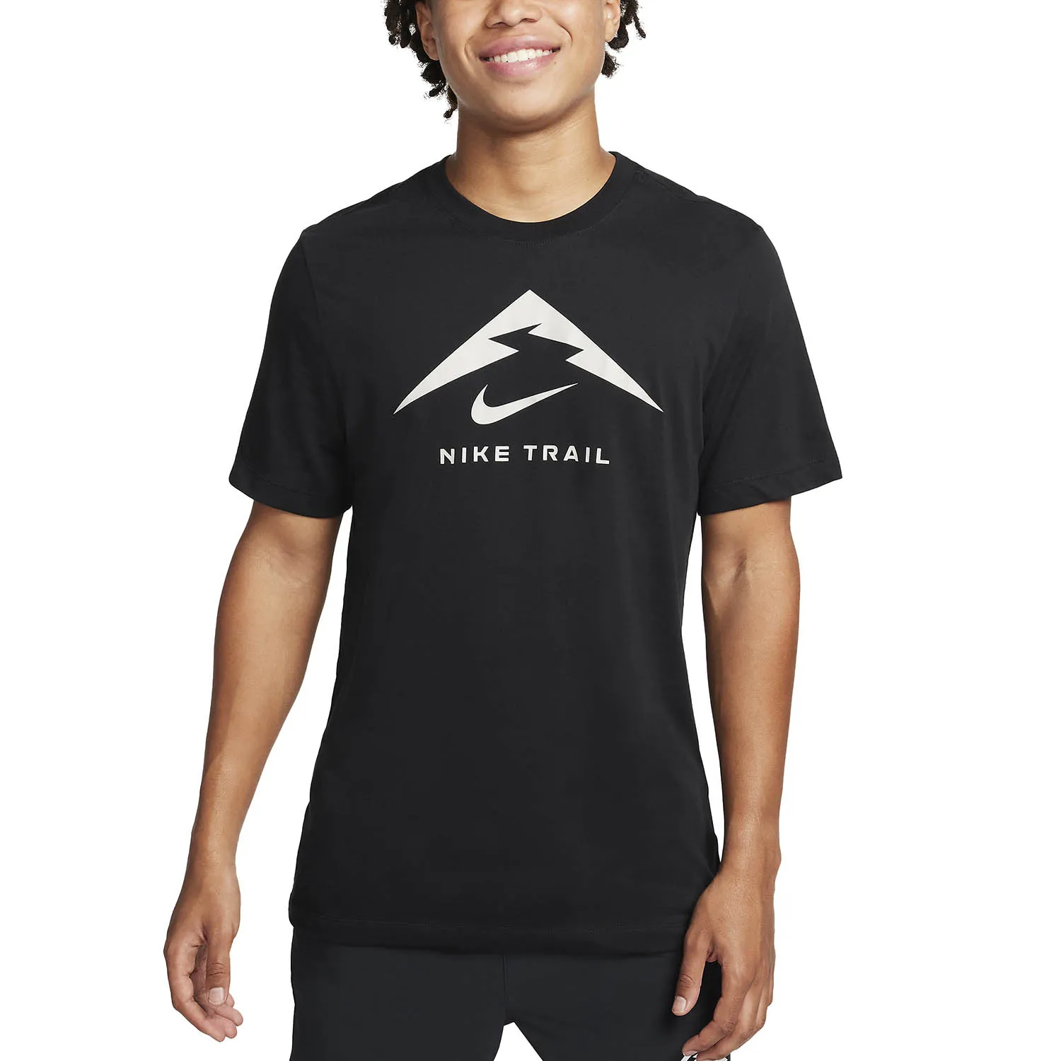 Nike Dri-FIT Trail Logo Maglietta  Black