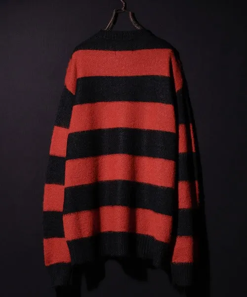 Number Nine Striped Mohair Knit Pullover