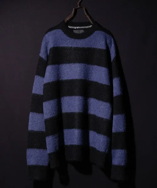 Number Nine Striped Mohair Knit Pullover