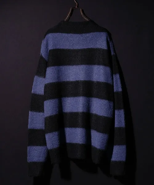 Number Nine Striped Mohair Knit Pullover