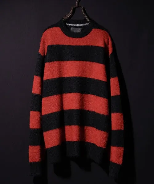 Number Nine Striped Mohair Knit Pullover