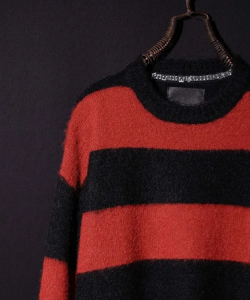 Number Nine Striped Mohair Knit Pullover