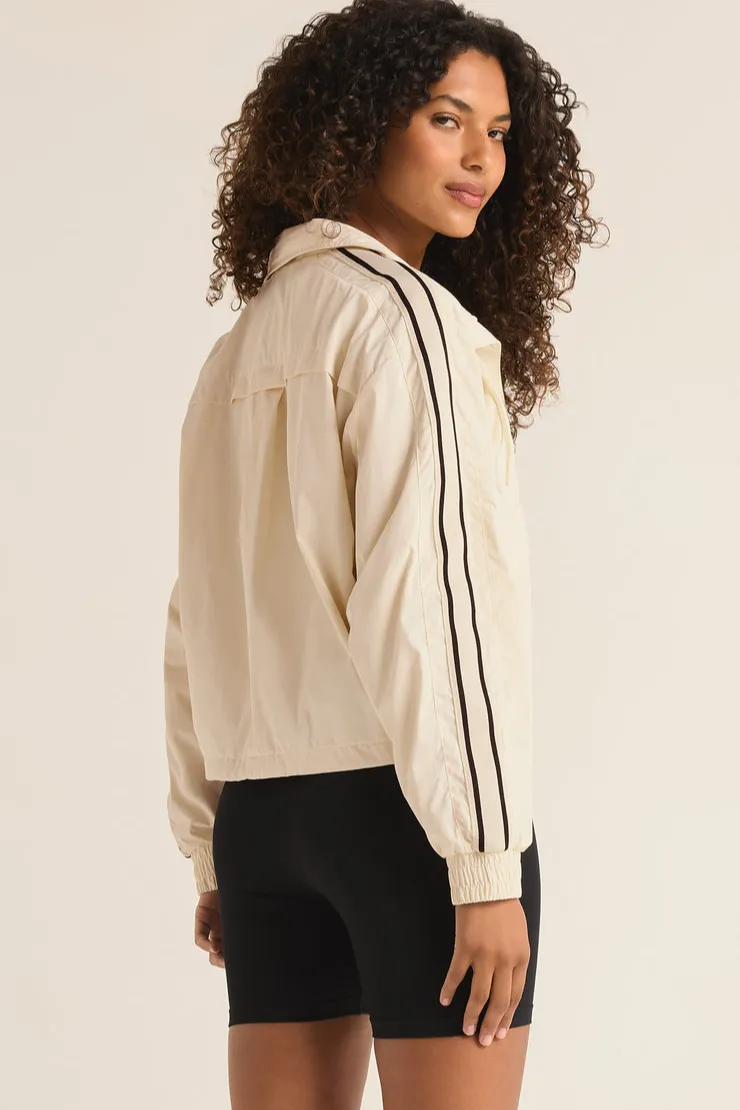 On Track Nylon Jacket- Sandstone