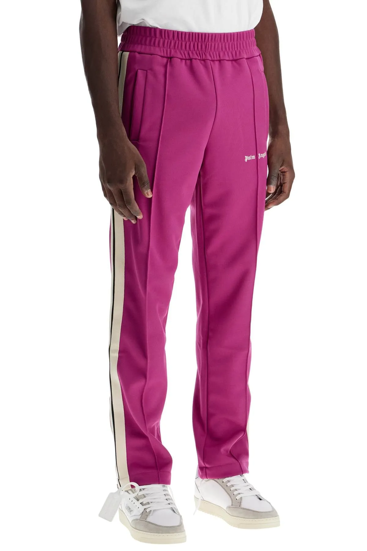 Palm Angels Contrast Band Joggers With Track In   Purple