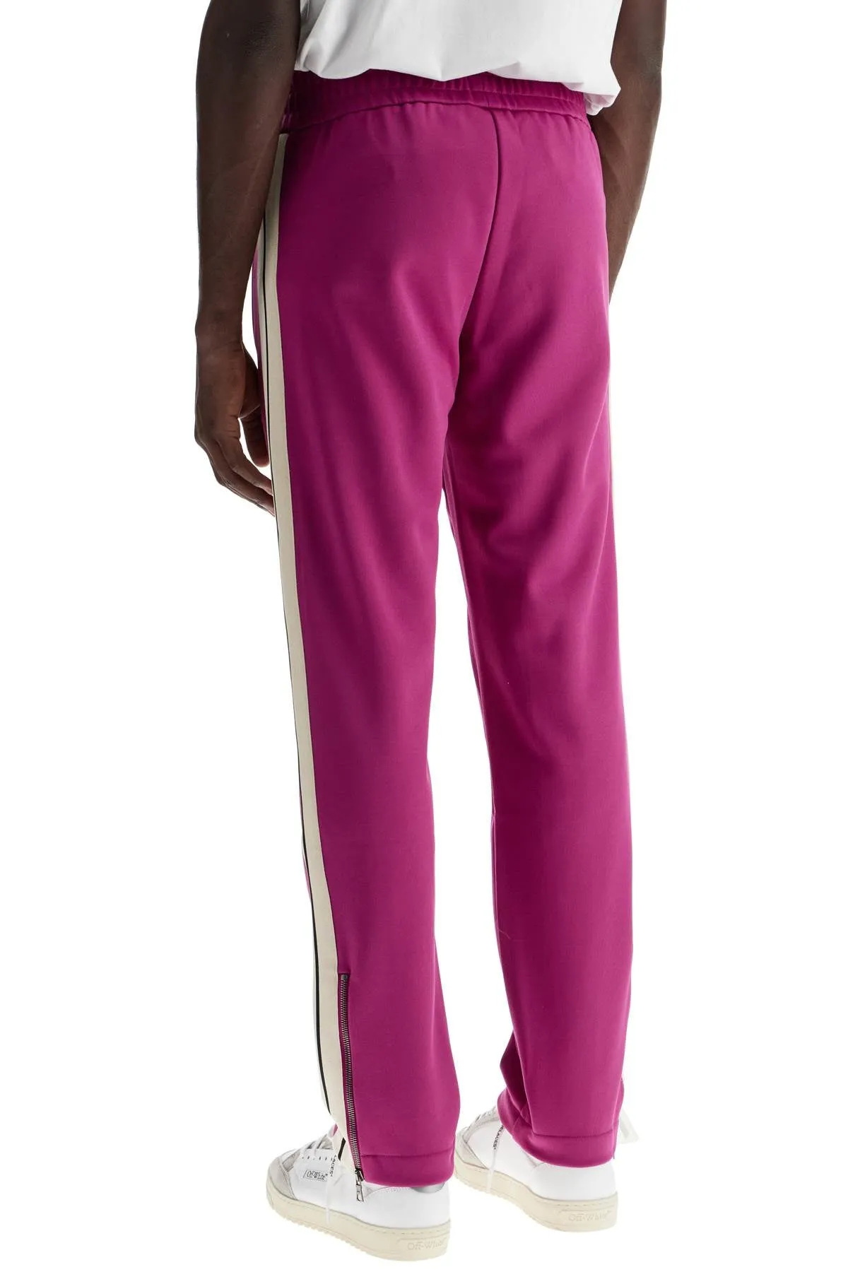 Palm Angels Contrast Band Joggers With Track In   Purple