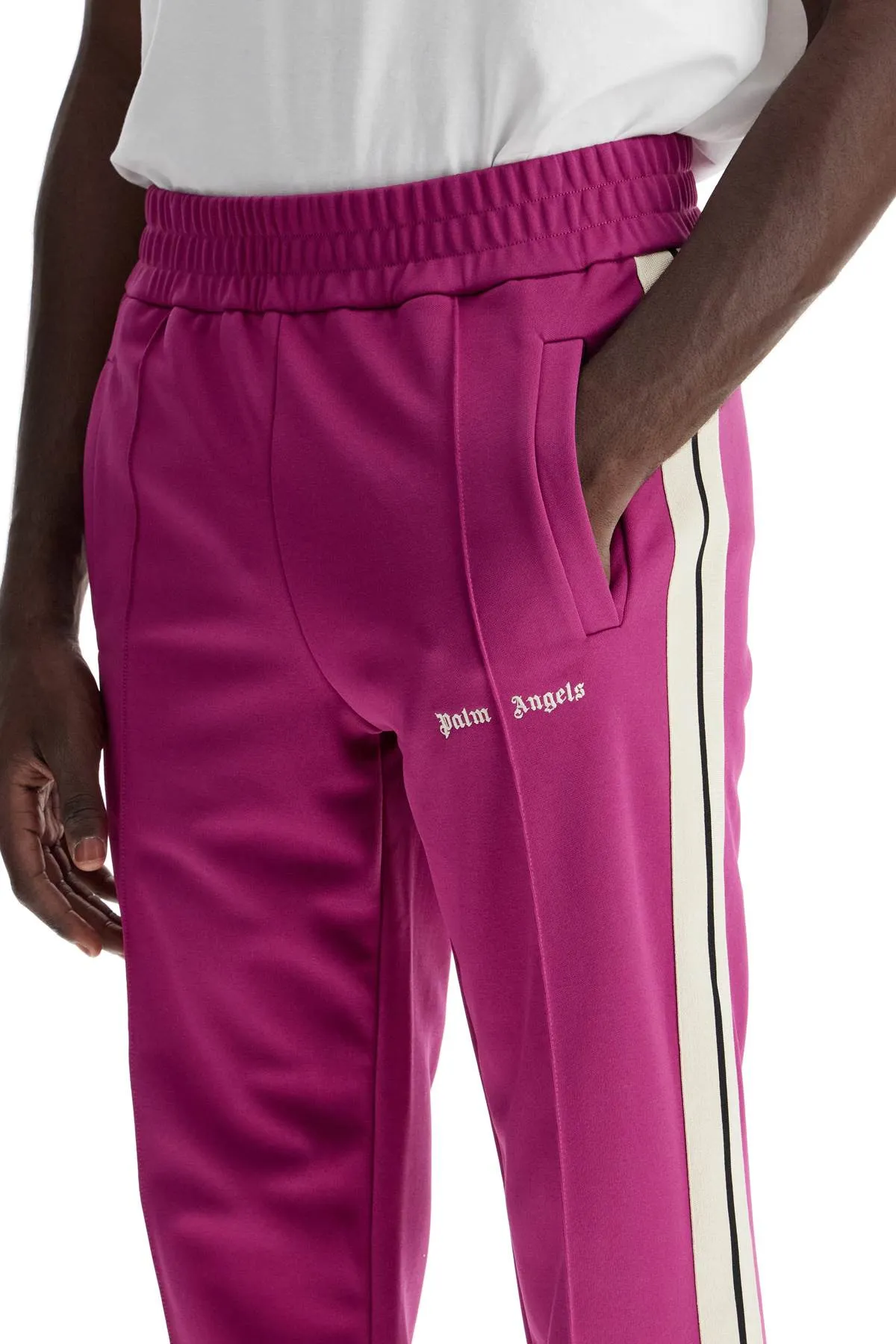 Palm Angels Contrast Band Joggers With Track In   Purple