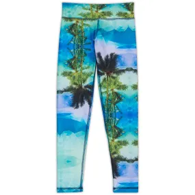 Palm Trees Hybrid Youth Leggings UPF 50+