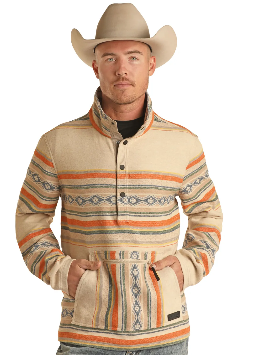 Panhandle Slim Mens Aztec Henley Pullover