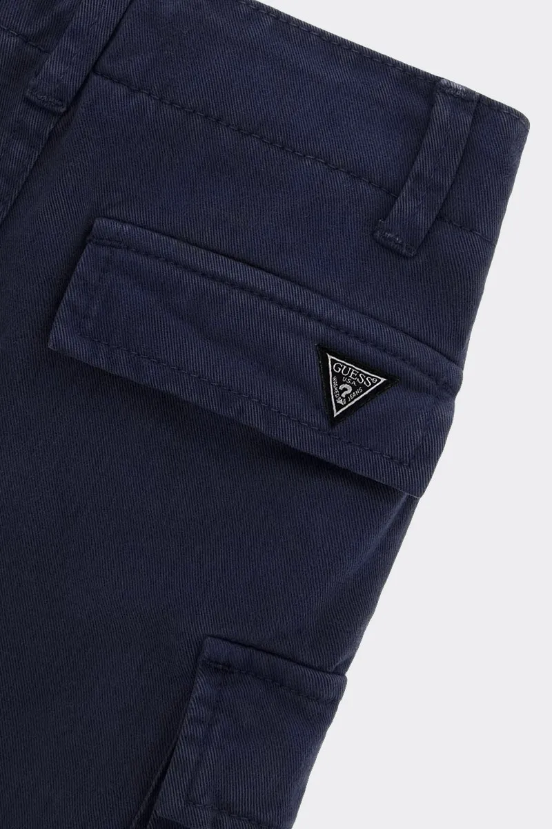 PANTALONE CARGO GABARDINE BLU