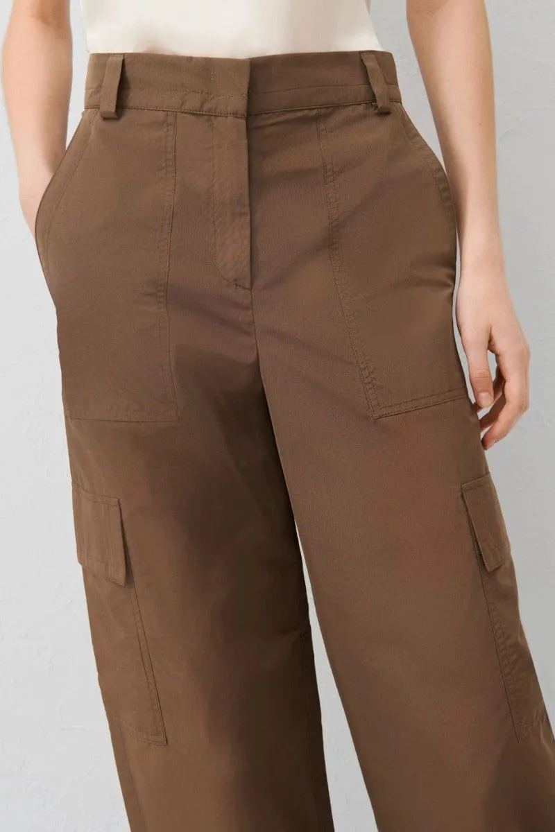 Pantaloni cargo donna Tortora