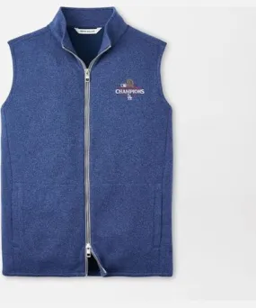 Peter Millar Men's Los Angeles Dodgers World Series Crown Sweater Fleece Vest