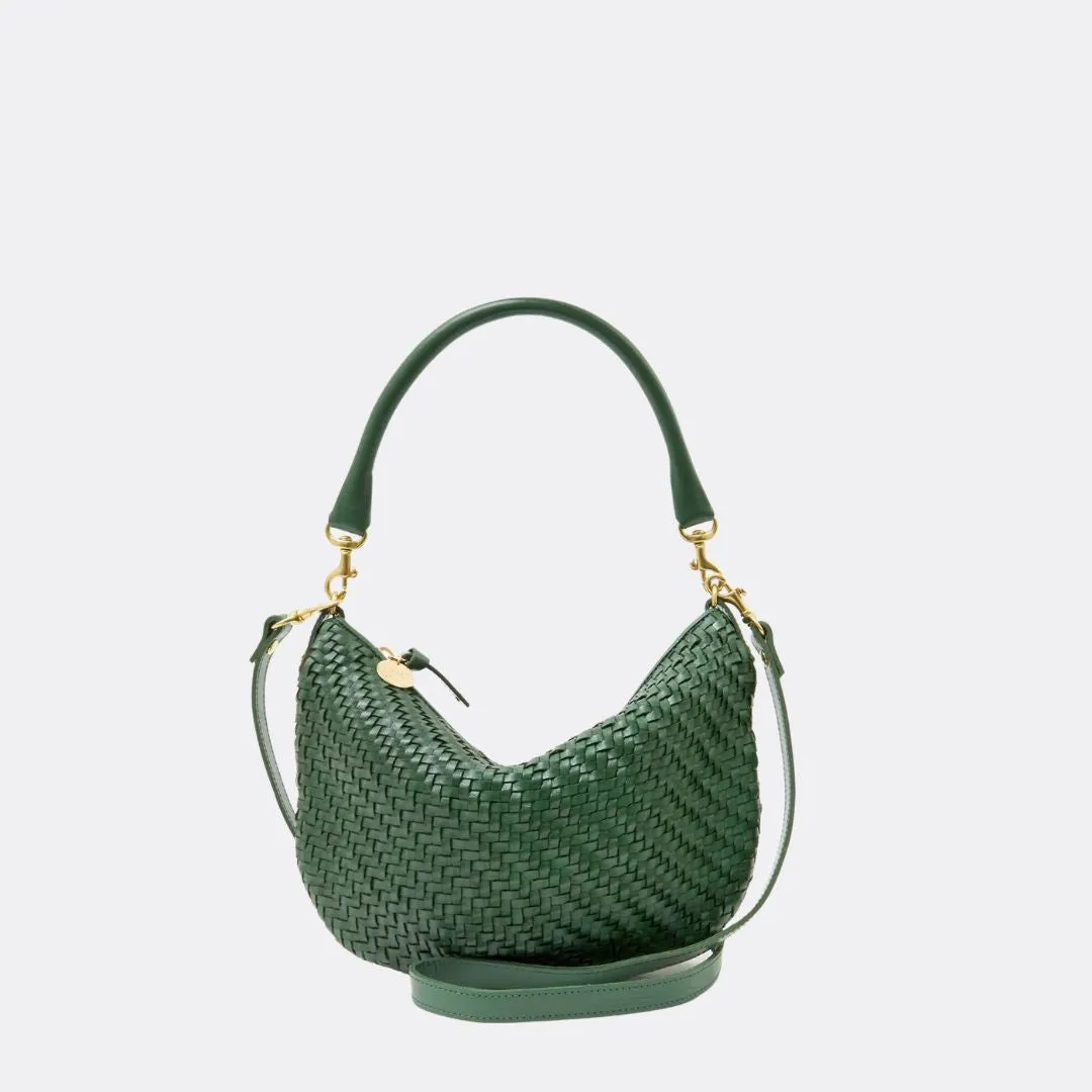 Petit Moyen Messenger (Evergreen Woven Zig Zag)