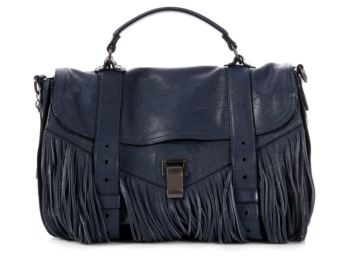 Proenza Schouler Medium Midnight Fringe Lux PS1