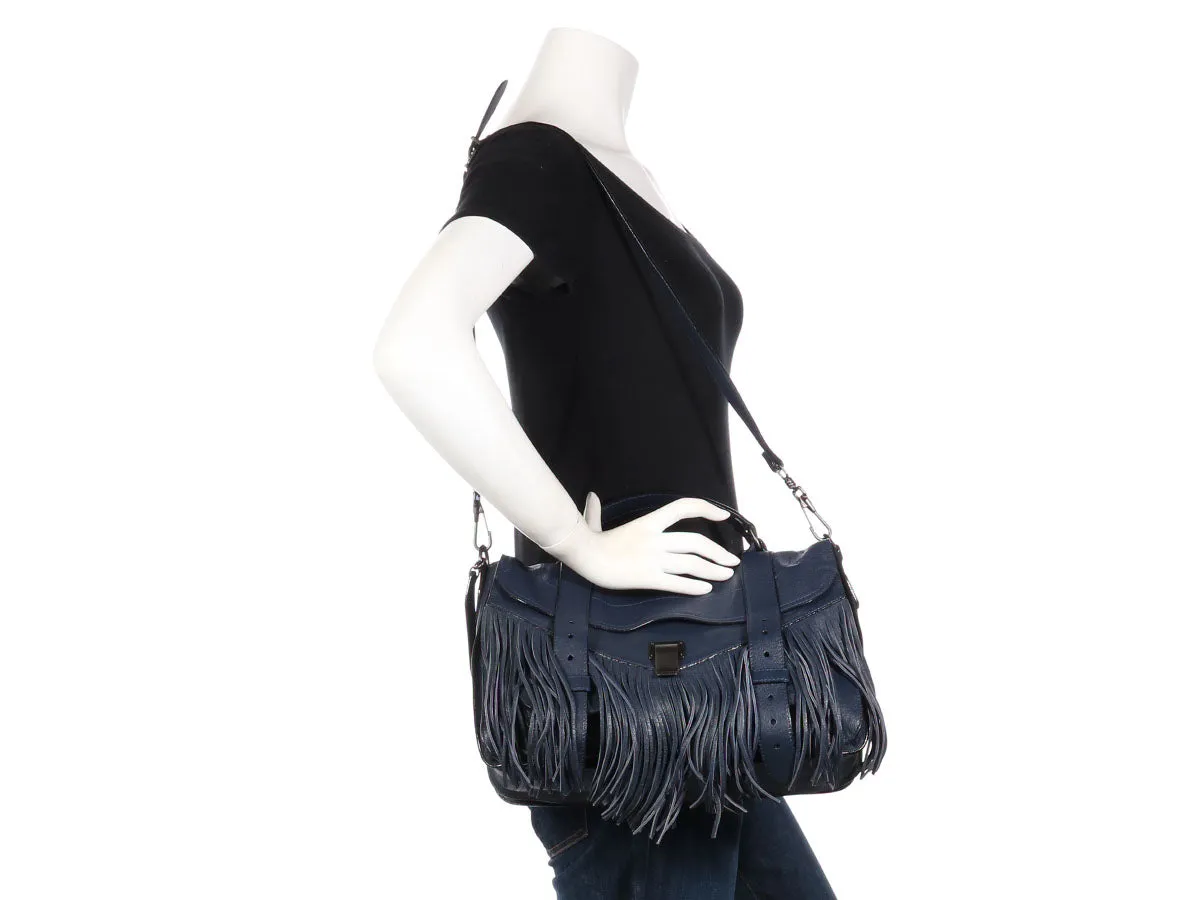 Proenza Schouler Medium Midnight Fringe Lux PS1