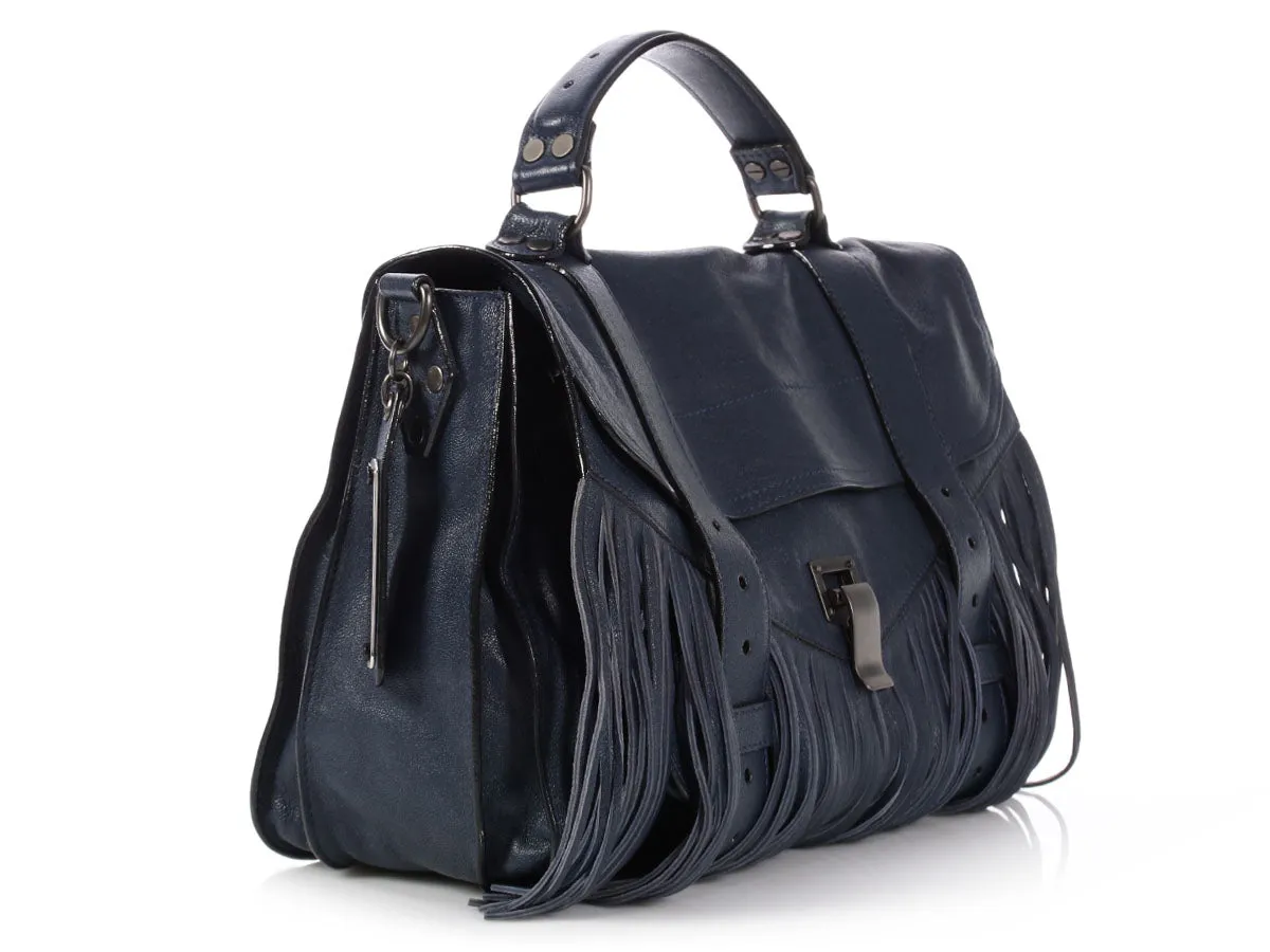 Proenza Schouler Medium Midnight Fringe Lux PS1