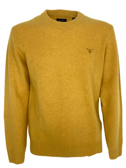 PULLOVER UOMO GIALLO SENAPE MISTO LANA