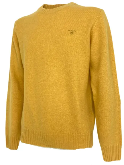 PULLOVER UOMO GIALLO SENAPE MISTO LANA