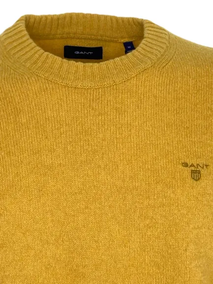 PULLOVER UOMO GIALLO SENAPE MISTO LANA