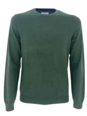 PULLOVER UOMO VERDE MISTO LANA