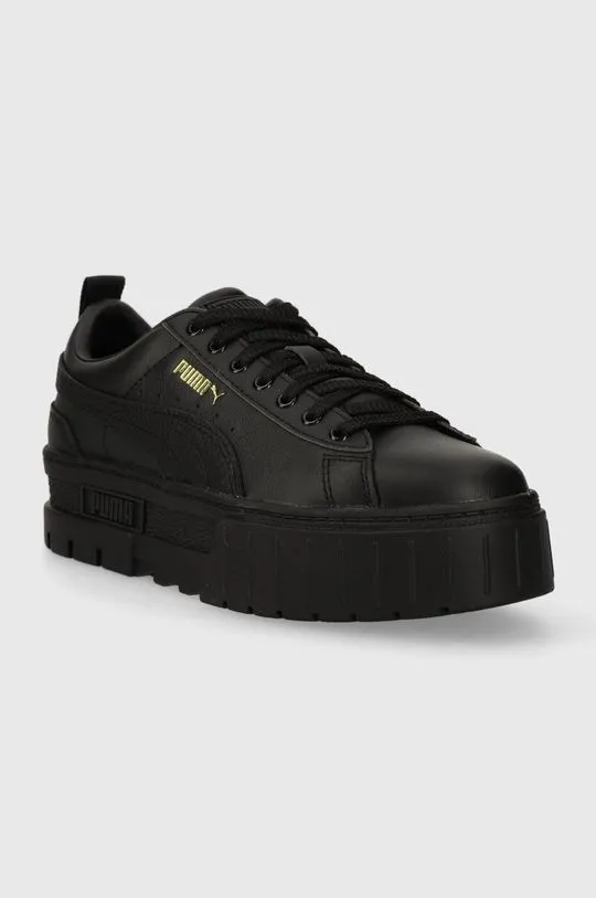 Puma leather sneakers Mayze Classic Wns black color