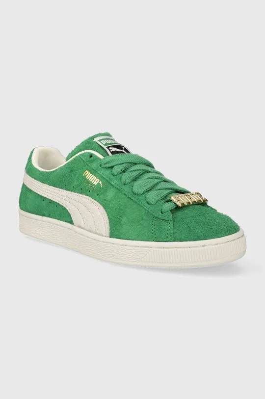 Puma suede sneakers green color