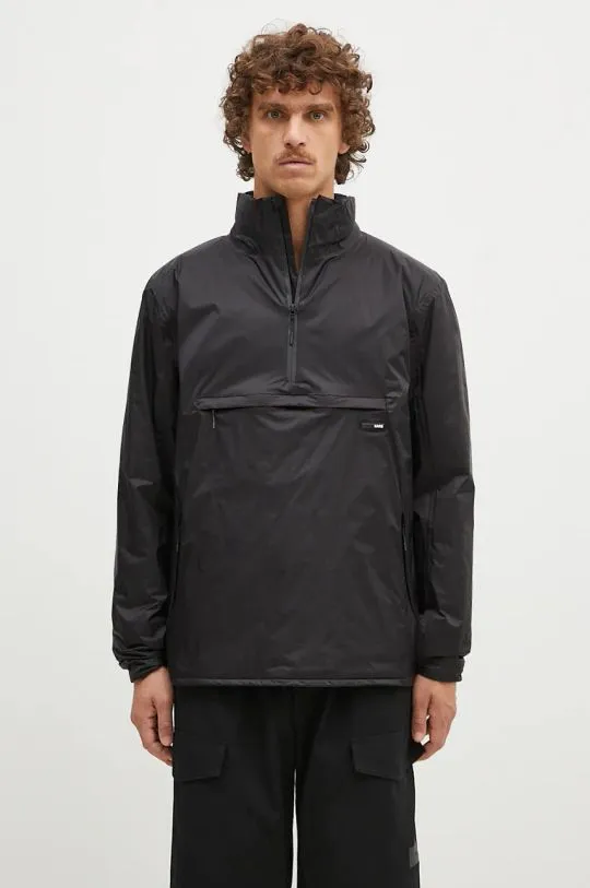 Rains jacket Padded Nylon Anorak black color