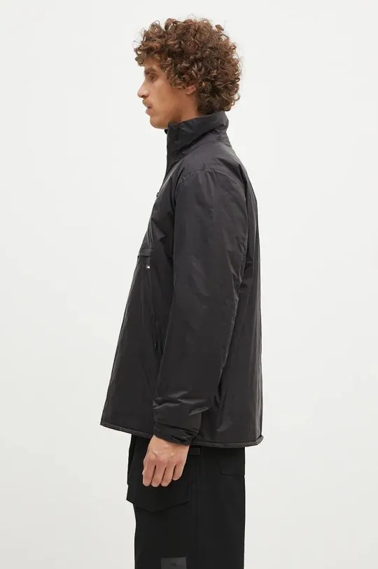 Rains jacket Padded Nylon Anorak black color