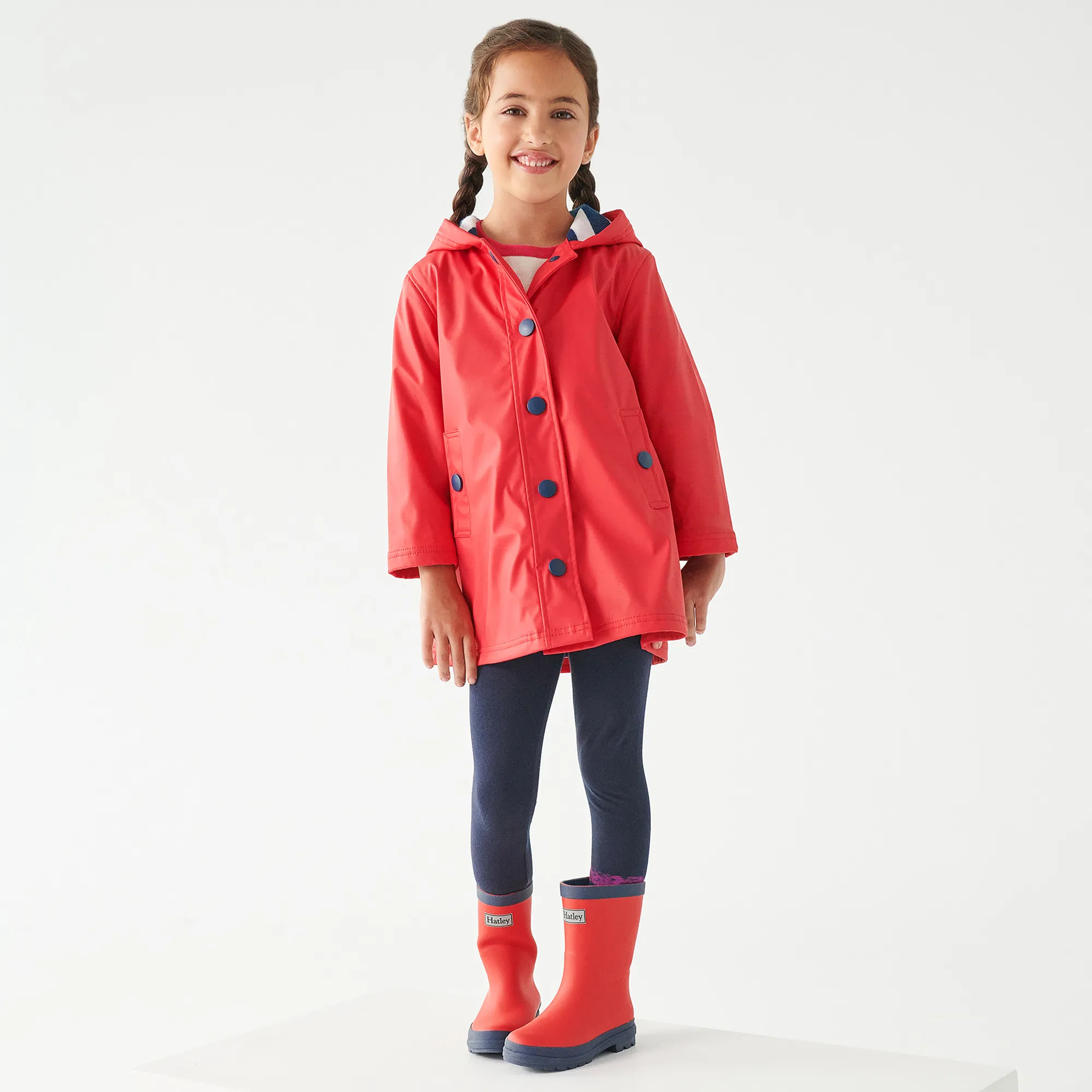 Red Hooded Raincoat