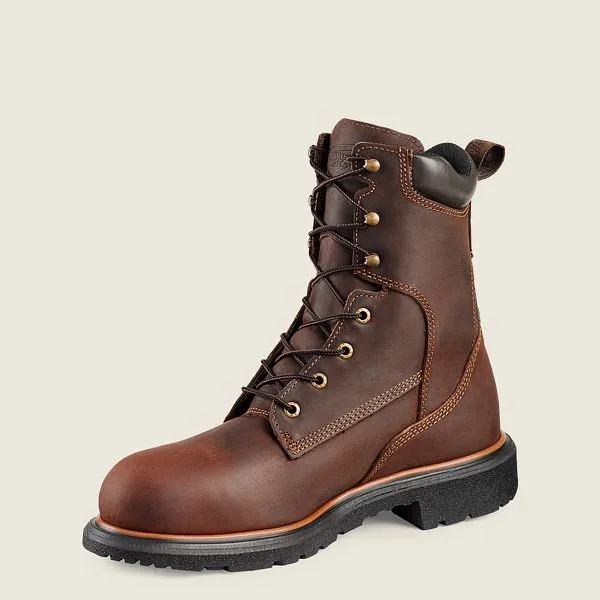 Red Wing Mens 400 USA Made 8” inch Waterproof Soft Toe Work Boot- Oiled Brown Leather