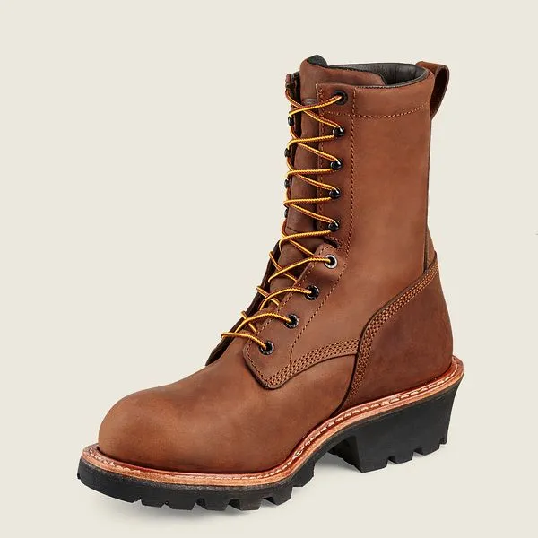 Red Wing Mens LoggerMax Steel Toe Waterproof Boot (4420)- Brown Oiled Leather