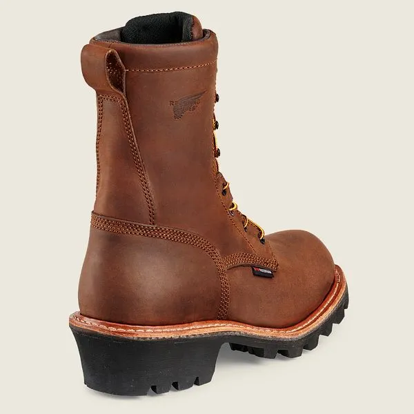 Red Wing Mens LoggerMax Steel Toe Waterproof Boot (4420)- Brown Oiled Leather