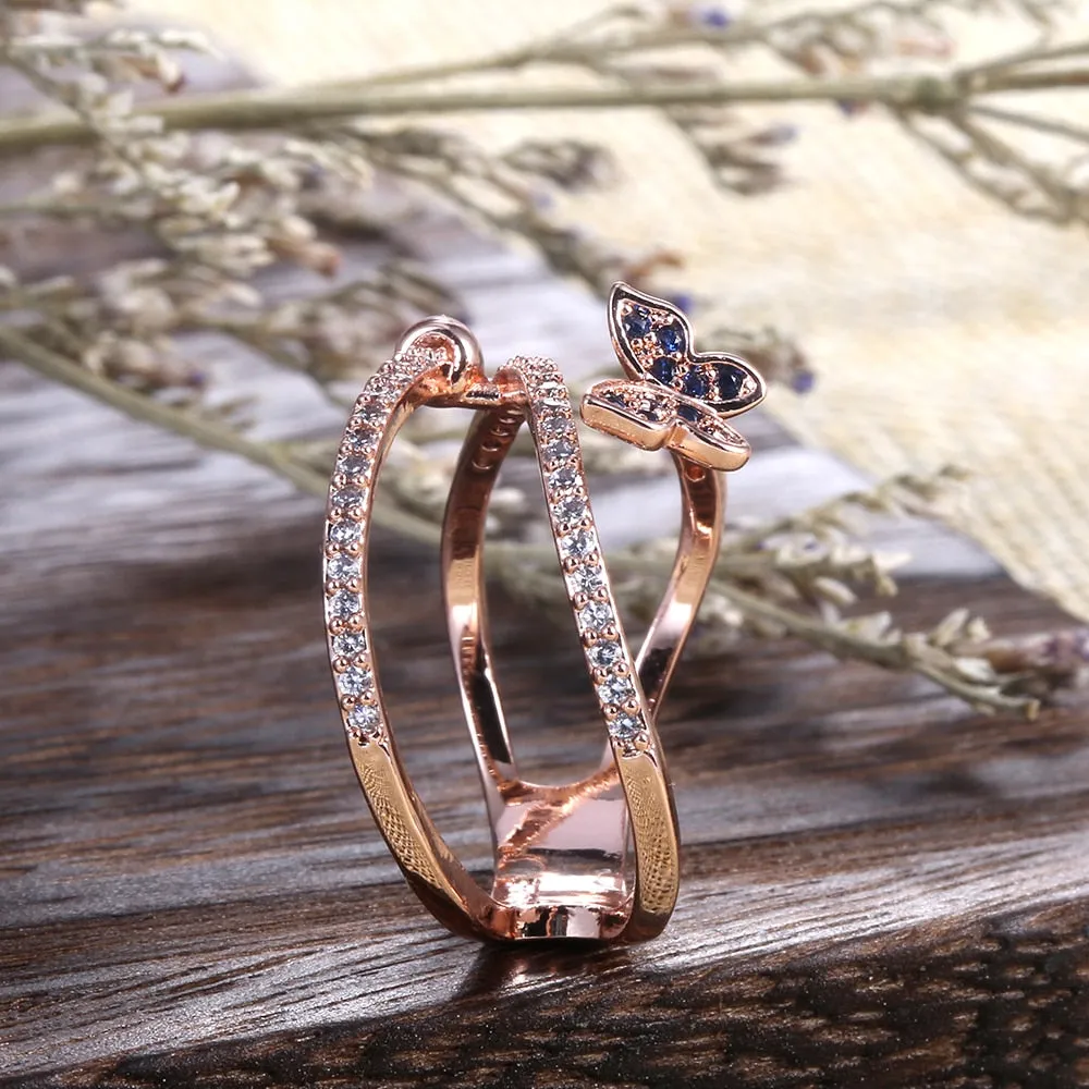 Romantic Butterfly Trail Ring