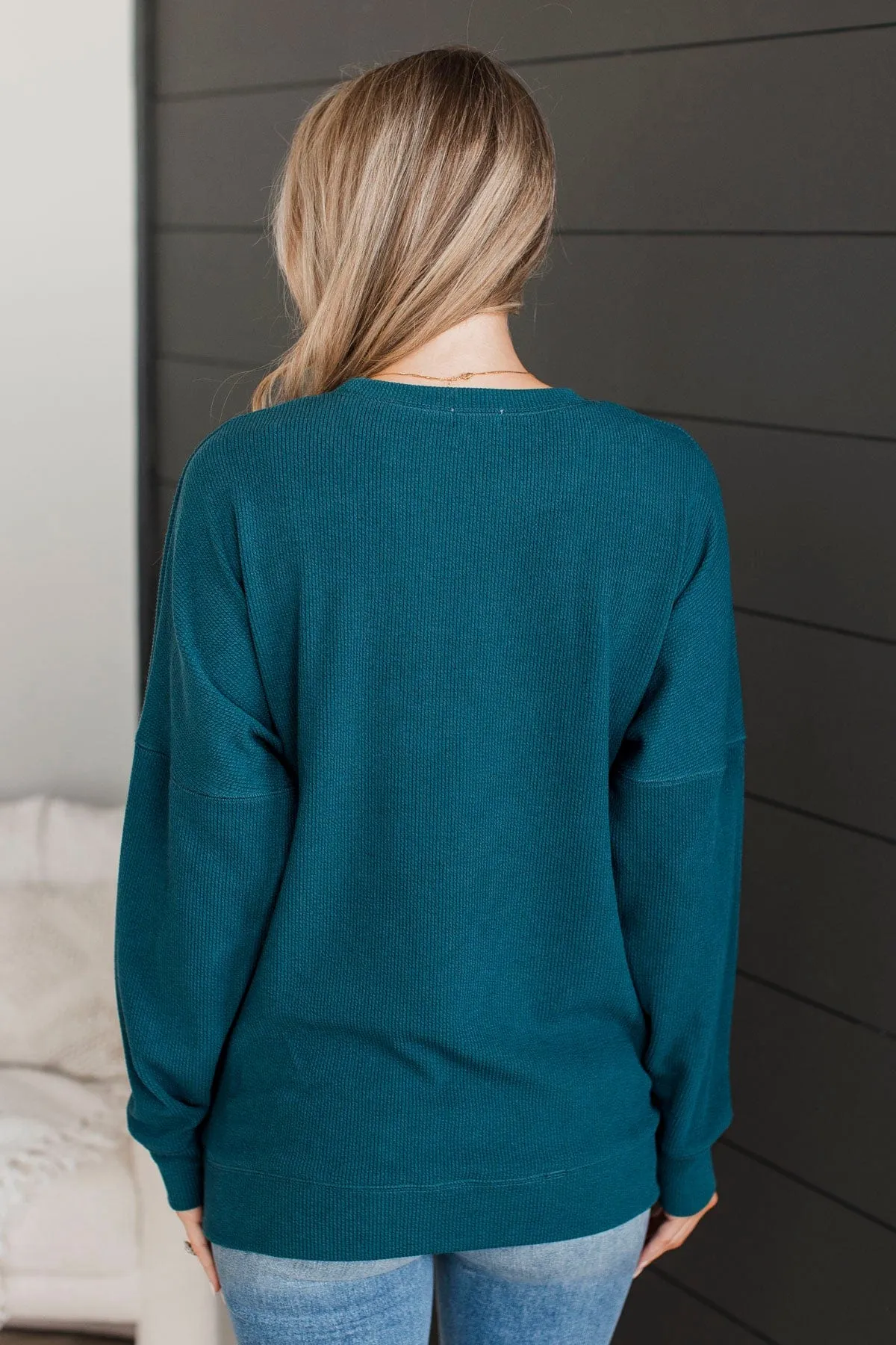 Rule The Room Pullover Top- Teal