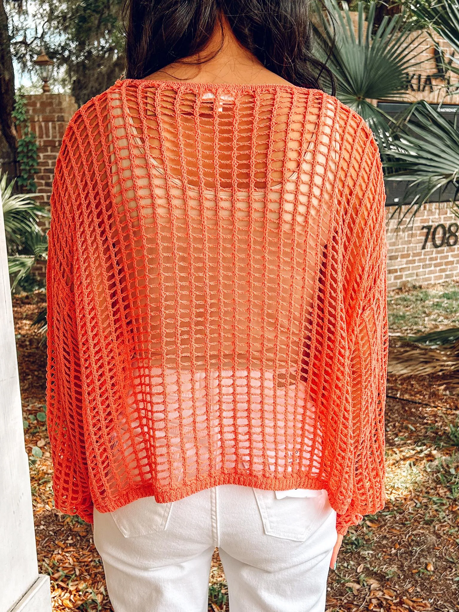 Shell Crochet Crop | Peach