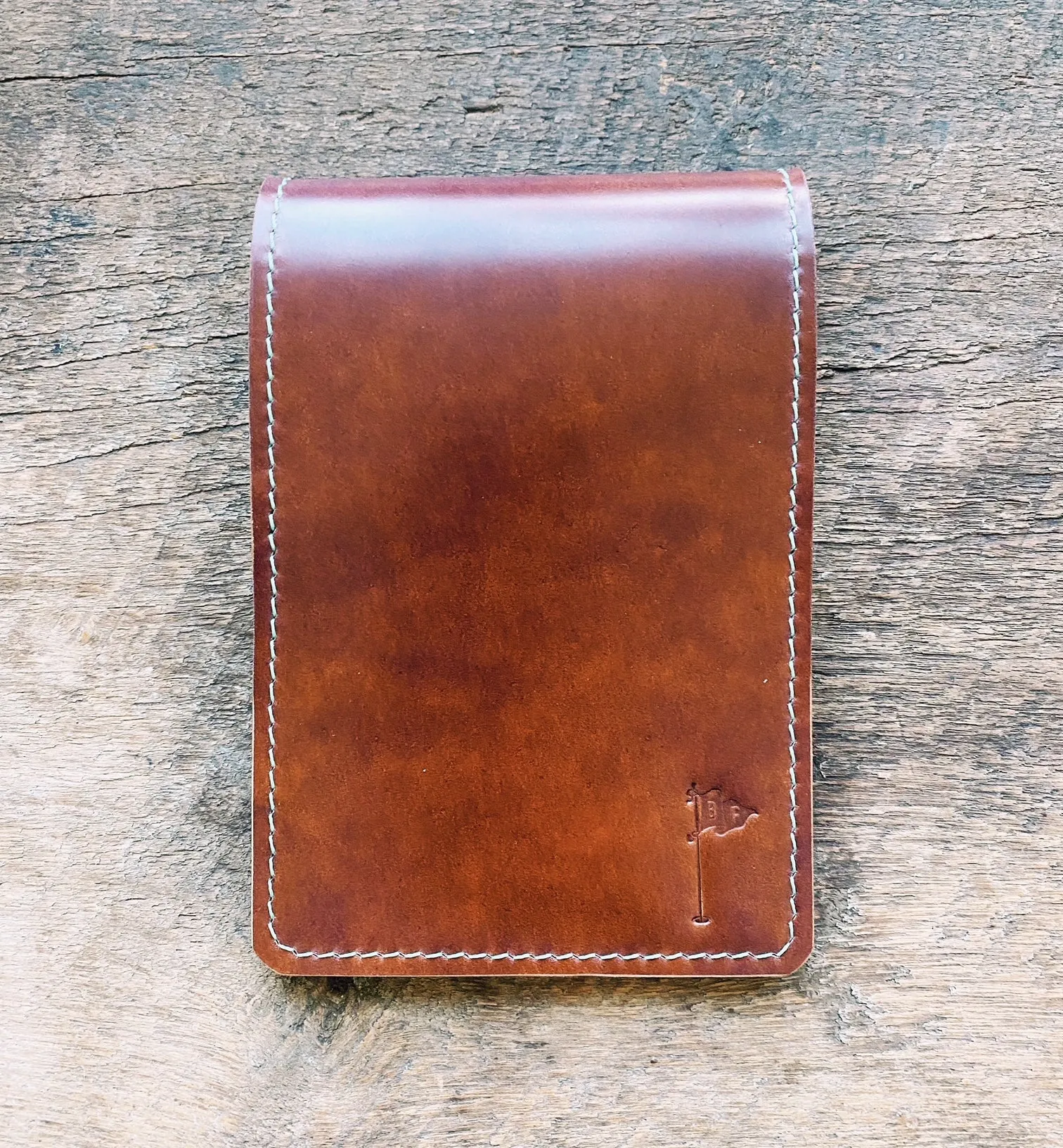 Single Barrel Collection  Yardage Book / Scorecard Holder in Compiel Shell Cordovan Marbled Brown