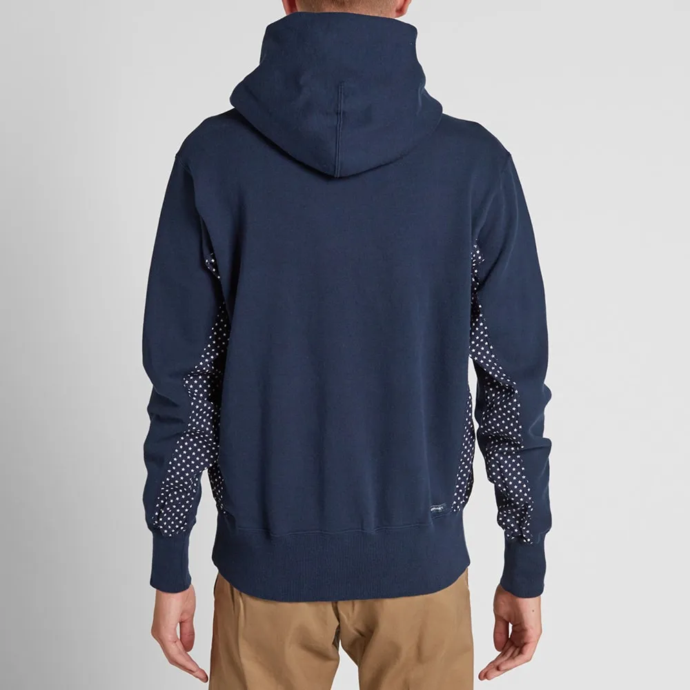 SOPHNET. Star Panel Pullover ParkaNavy