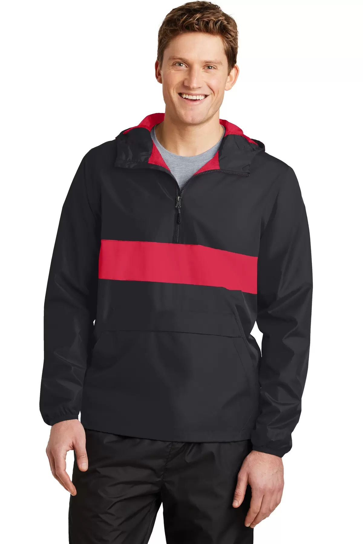 Sport Tek JST65 Sport-Tek Zipped Pocket Anorak SKU: JST65