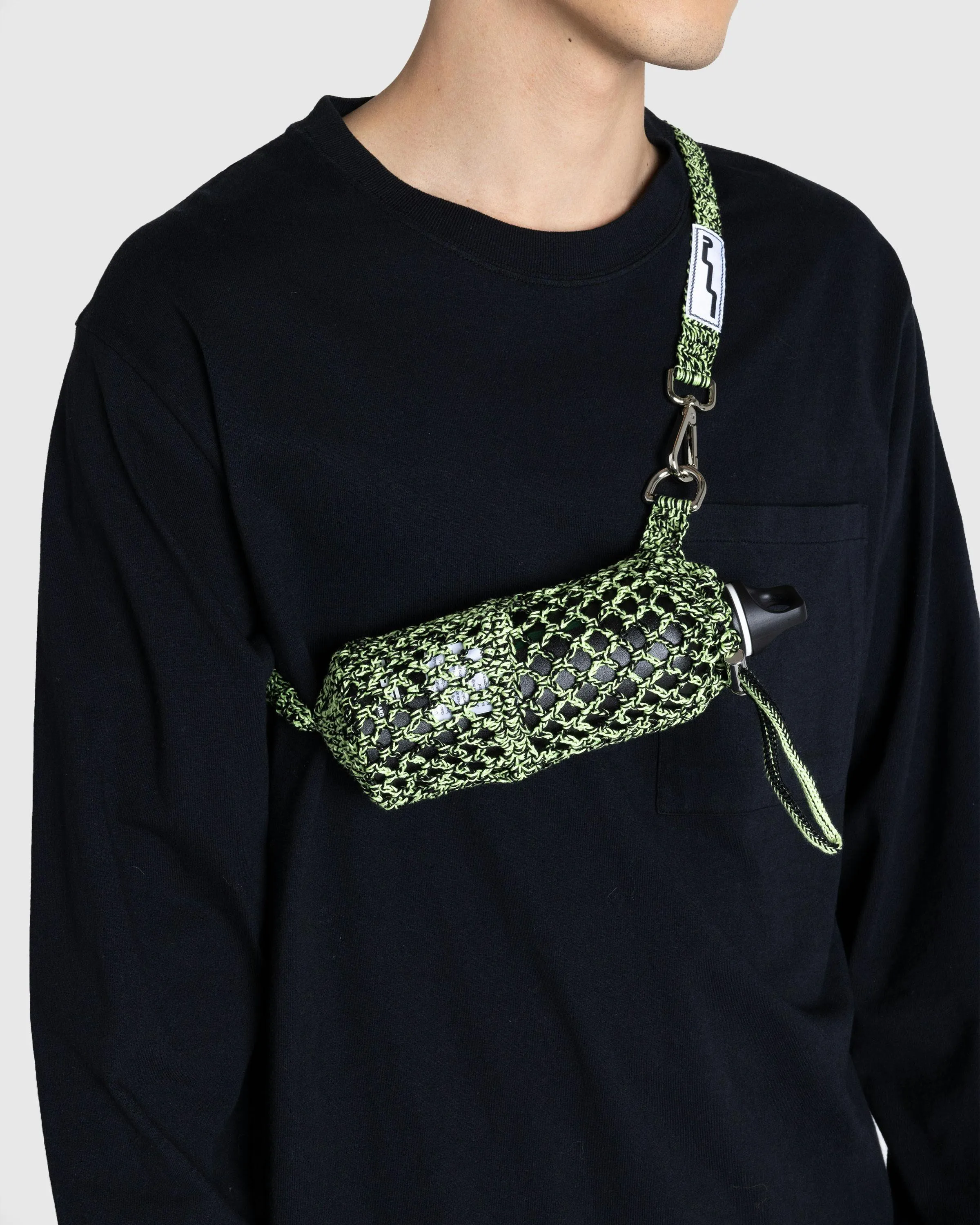 SSU – Crochet Mesh Crossbody Bag Lime/Black | Highsnobiety Shop