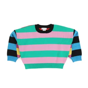 Stella Mccartney Multicolor Striped Pullover For Girls And Teens